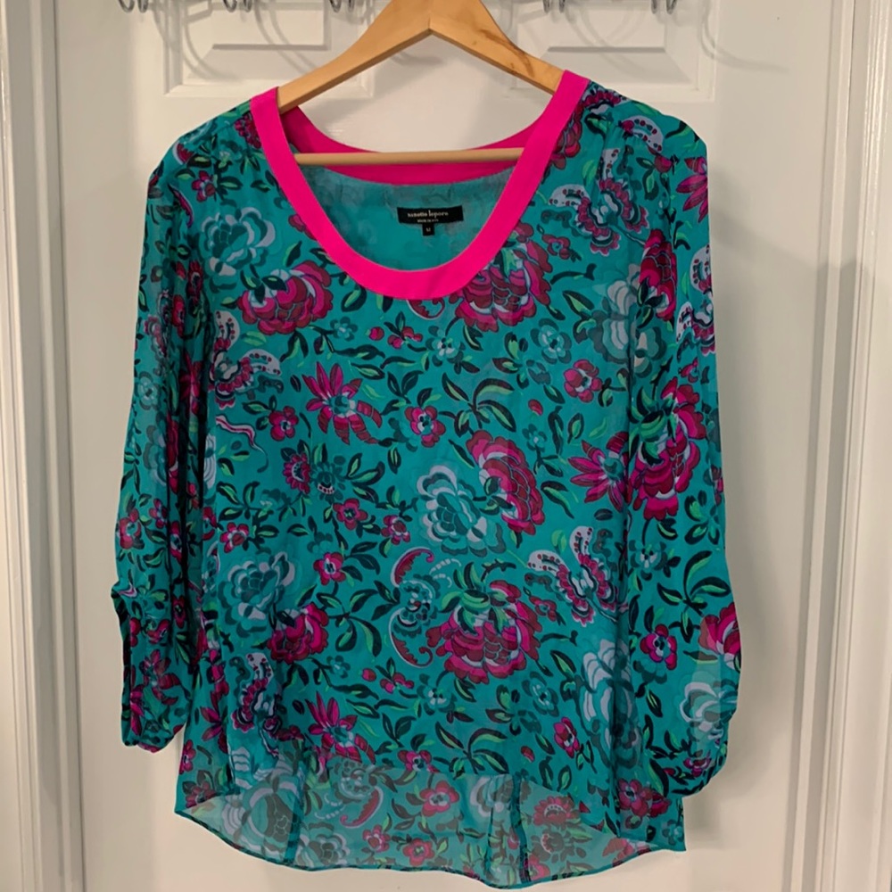 Jewel-toned Nanette Lenore airy blouse